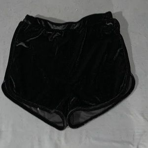 black velvet shorts
